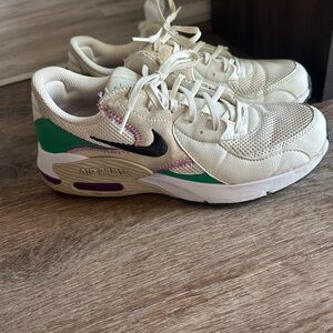 Nike Air Max Sneakers in Cream, Green, and Purple
